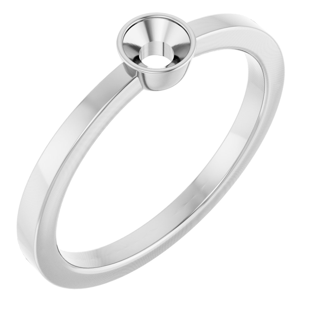 Bezel-Set Solitaire Ring