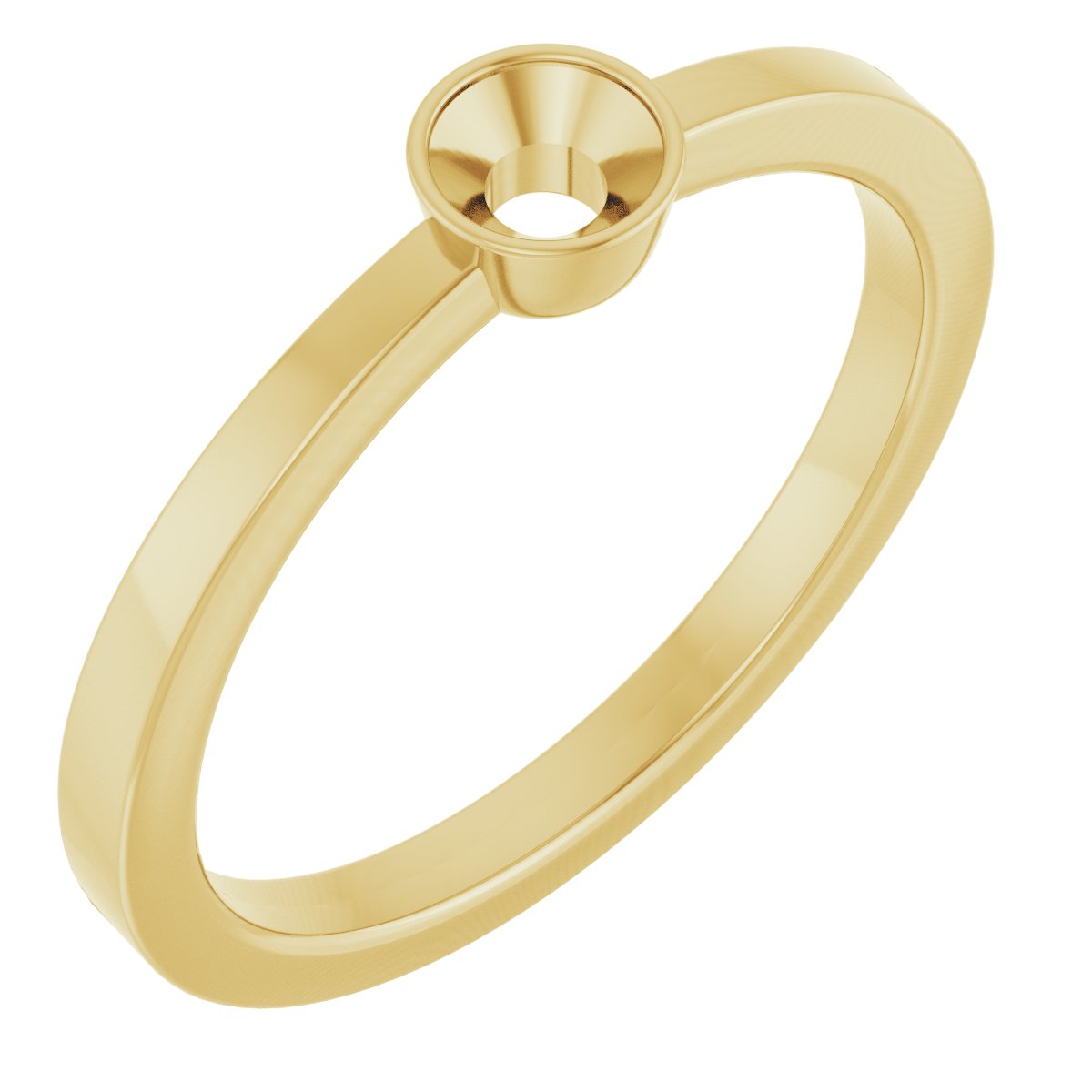 Bezel-Set Solitaire Ring