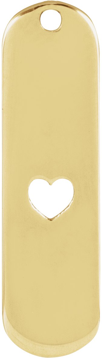 Engravable Heart Bar Dangle