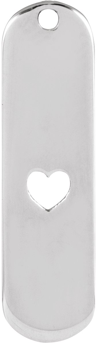 Engravable Heart Bar Dangle