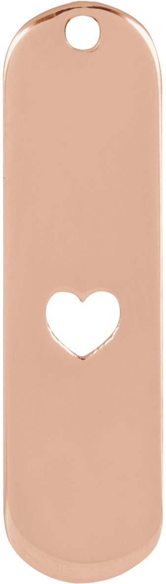 Engravable Heart Bar Dangle