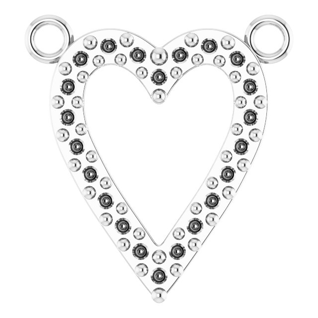 Accented Heart Necklace or Center