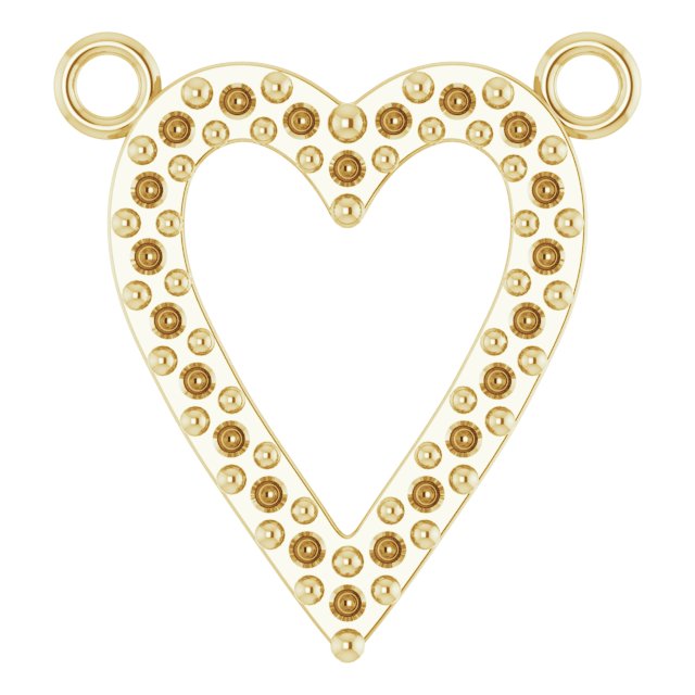 Accented Heart Necklace or Center
