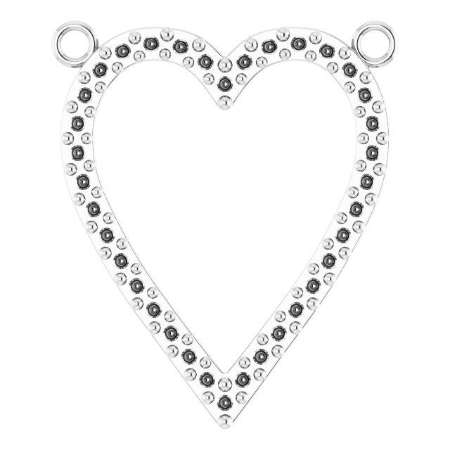 Accented Heart Necklace or Center