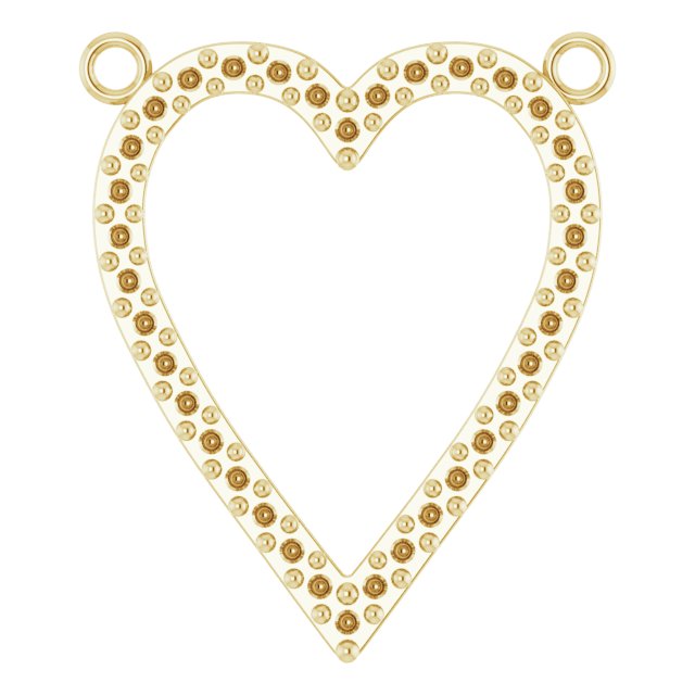 Accented Heart Necklace or Center