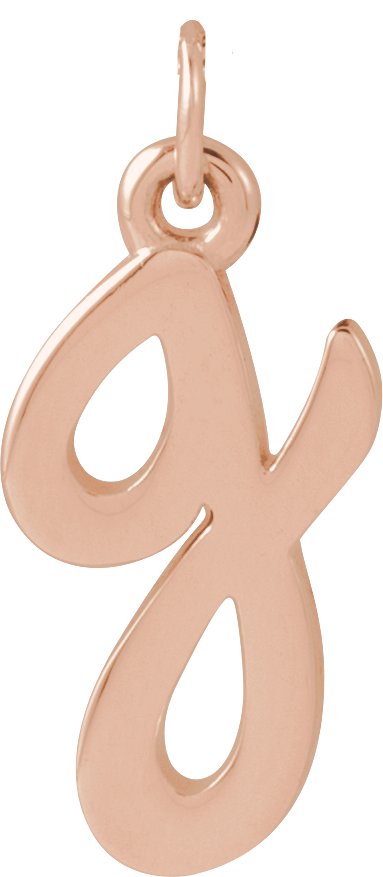 14K Rose Petite Initial G Pendant Ref 21293210