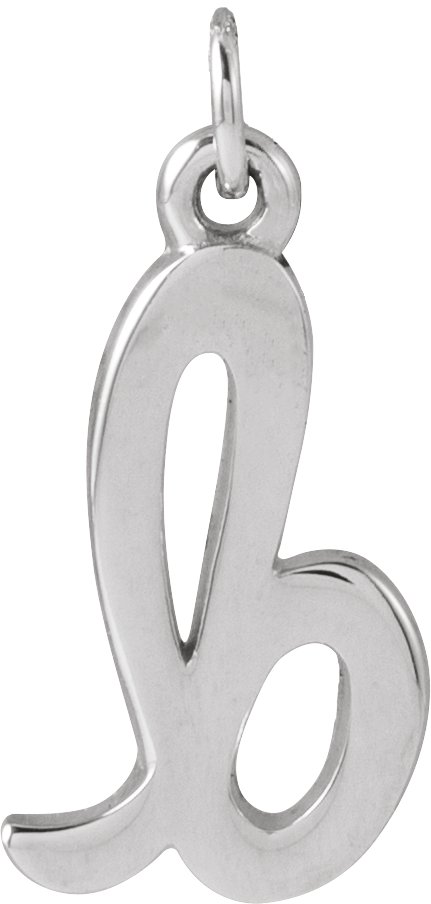 Sterling Silver Petite Initial B Pendant