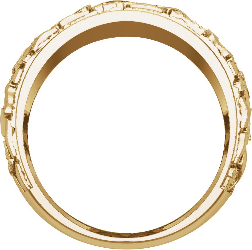 Alternative view of 1/2 CTW Lab-Grown Diamond Mens Band – 14K Yellow Gold