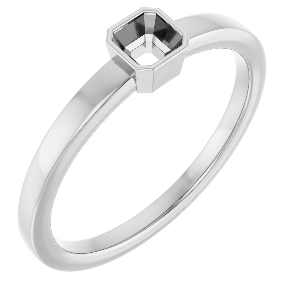 Bezel-Set Solitaire Ring