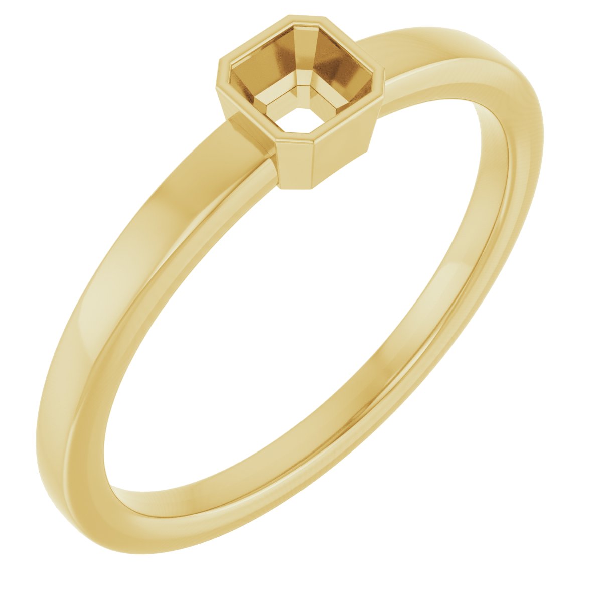 Bezel-Set Solitaire Ring
