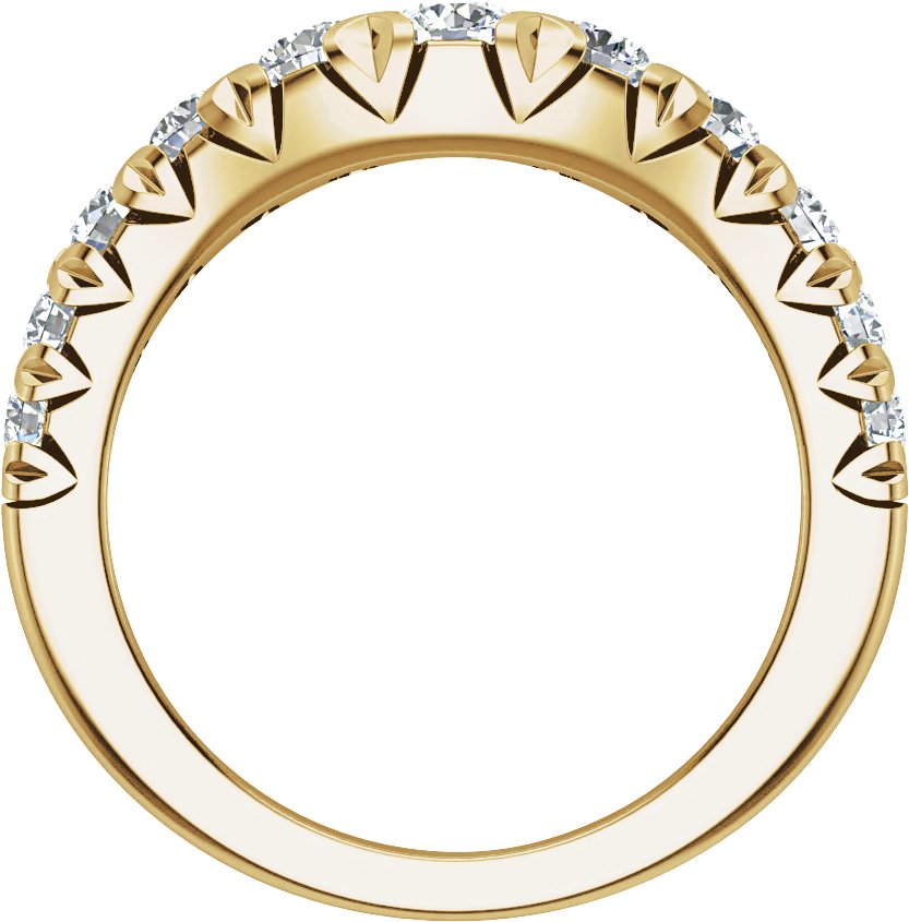 Alternative view of 1 CTW Lab-Grown Diamond Contour Band – 14K Yellow Gold
