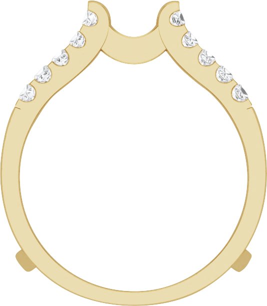 Alternative view of 1/2 CTW Natural Diamond Ring Guard – 14K Yellow Gold