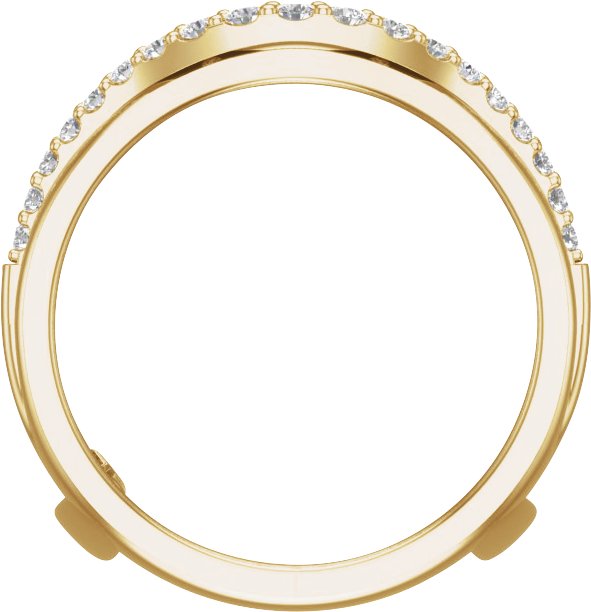 Alternative view of 1/2 CTW Natural Diamond Ring Guard – 14K Yellow Gold