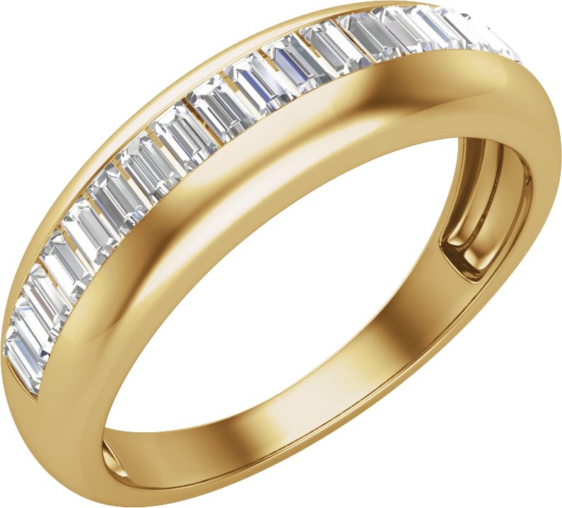 14K Yellow 1/2 CTW Natural Diamond Anniversary Band