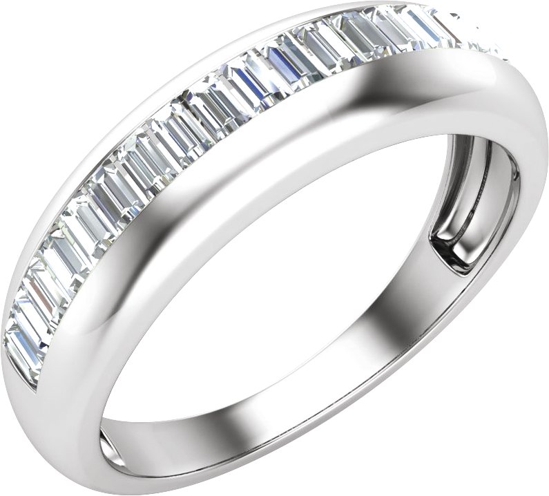 14K White 1/2 CTW Natural Diamond Anniversary Band