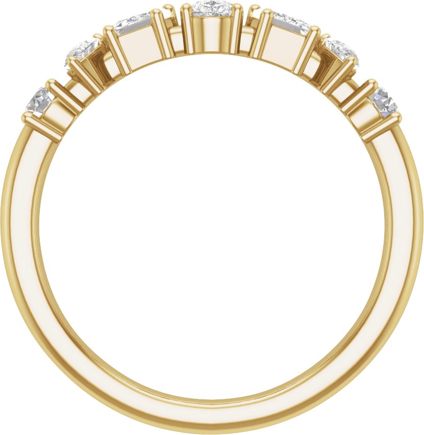 Alternative view of 9/10 CTW Lab-Grown Diamond Anniversary Band – 14K Yellow Gold