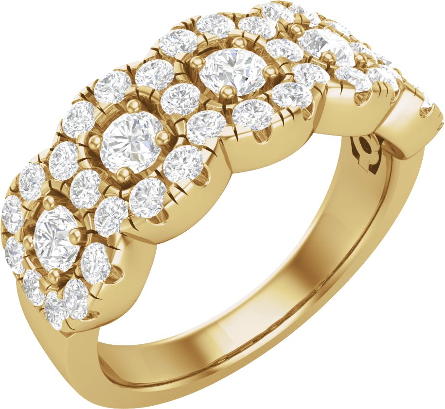1 1/5 CTW Lab-Grown Diamond Anniversary Band – 14K Yellow Gold