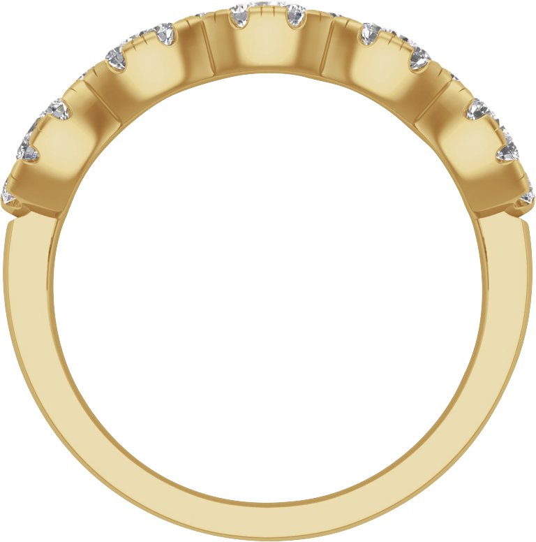 Alternative view of 1 1/5 CTW Lab-Grown Diamond Anniversary Band – 14K Yellow Gold