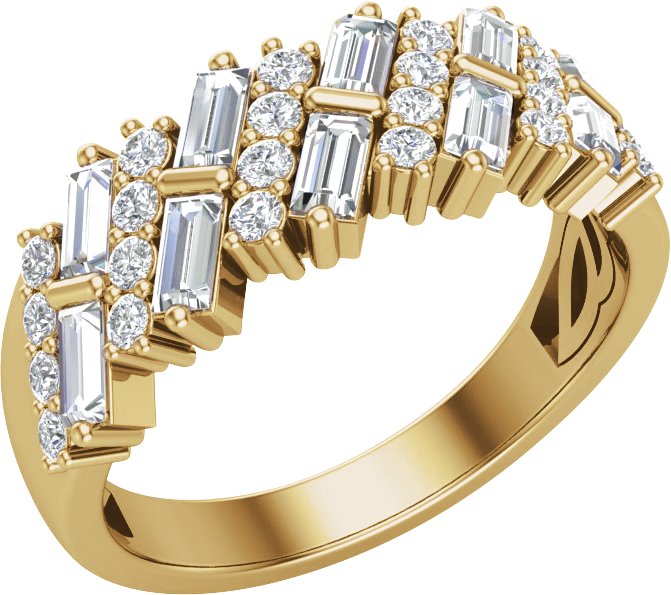 9/10 CTW Lab-Grown Diamond Anniversary Band – 14K Yellow Gold