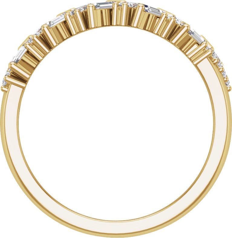 Alternative view of 9/10 CTW Lab-Grown Diamond Anniversary Band – 14K Yellow Gold