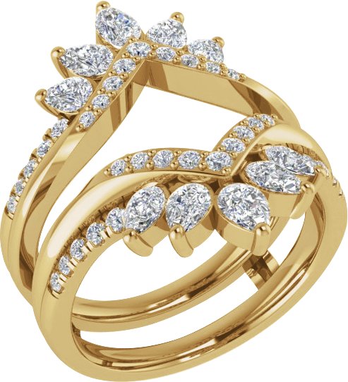 1 1/3 CTW Lab-Grown Diamond Ring Guard – 14K Yellow Gold