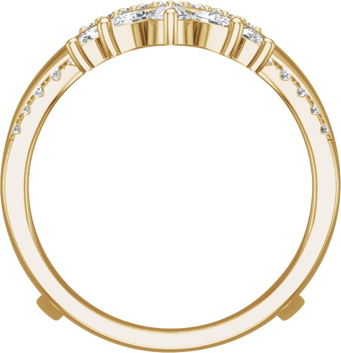 Alternative view of 1 1/3 CTW Lab-Grown Diamond Ring Guard – 14K Yellow Gold