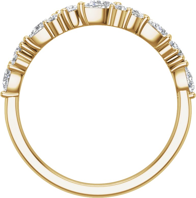 Alternative view of 1 CTW Lab-Grown Diamond Contour Band – 14K Yellow Gold