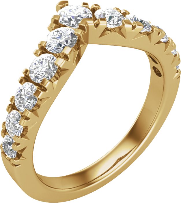 1 CTW Lab-Grown Diamond Contour Band – 14K Yellow Gold