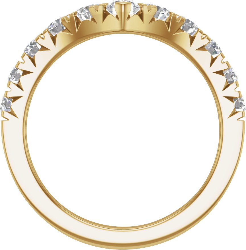 Alternative view of 1 CTW Lab-Grown Diamond Contour Band – 14K Yellow Gold