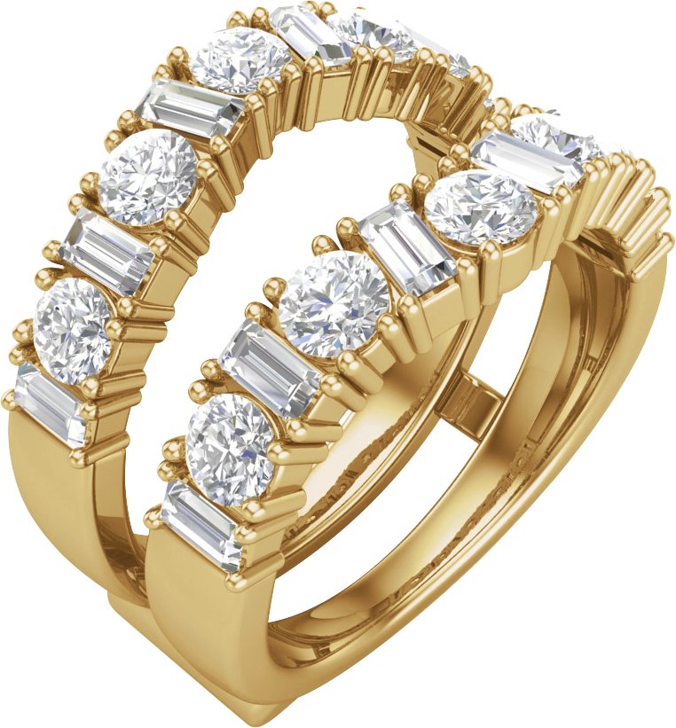 2 CTW Lab-Grown Diamond Ring Guard – 14K Yellow Gold