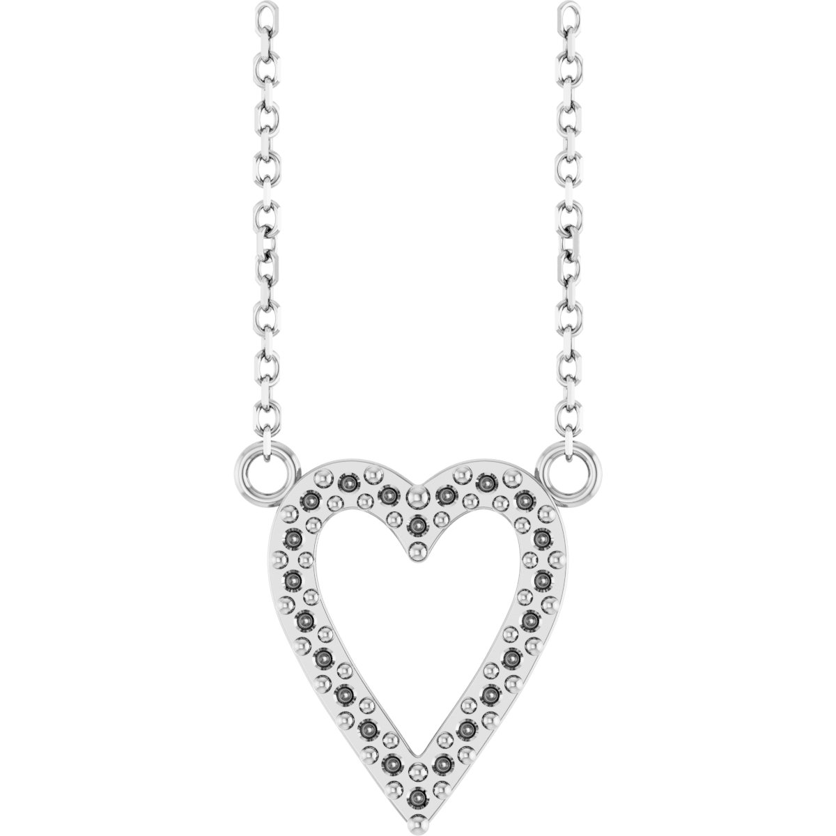 Accented Heart Necklace or Center