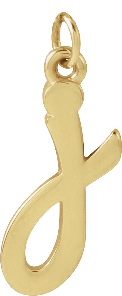 14K Yellow Petite Initial J Pendant