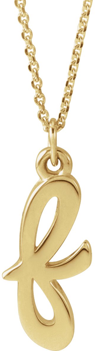 14K Yellow Petite Initial F 16 inch Necklace Ref 21293217