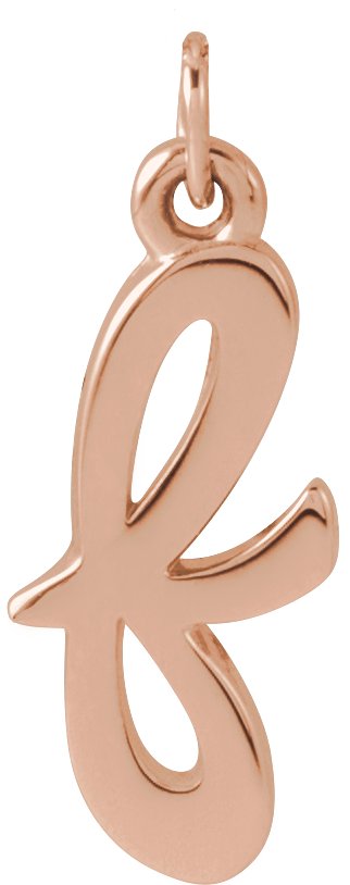 14K Rose Petite Initial F Pendant Ref 21293445