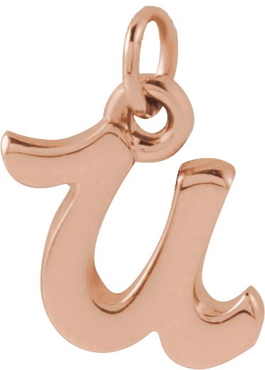 14K Rose Petite Initial U Pendant Ref 21293632