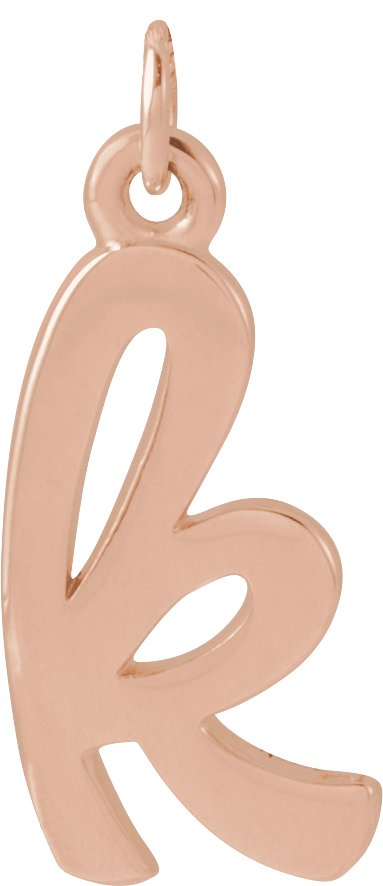 14K Rose Petite Initial K Pendant Ref 21293370