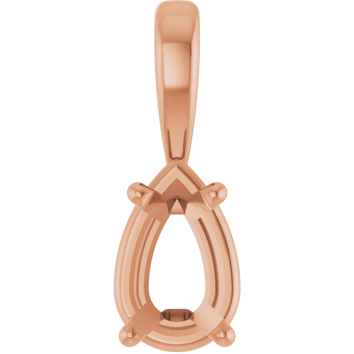 Pear 4-Prong Solitaire Pendant