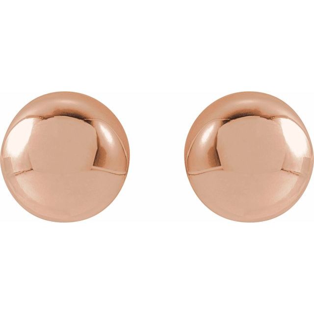 14K Rose 7 mm Ball Earrings