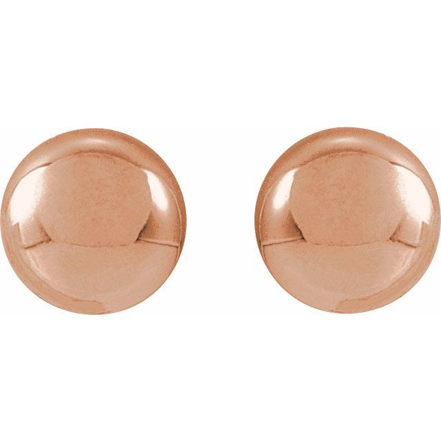 14K Rose 4 mm Ball Earrings
