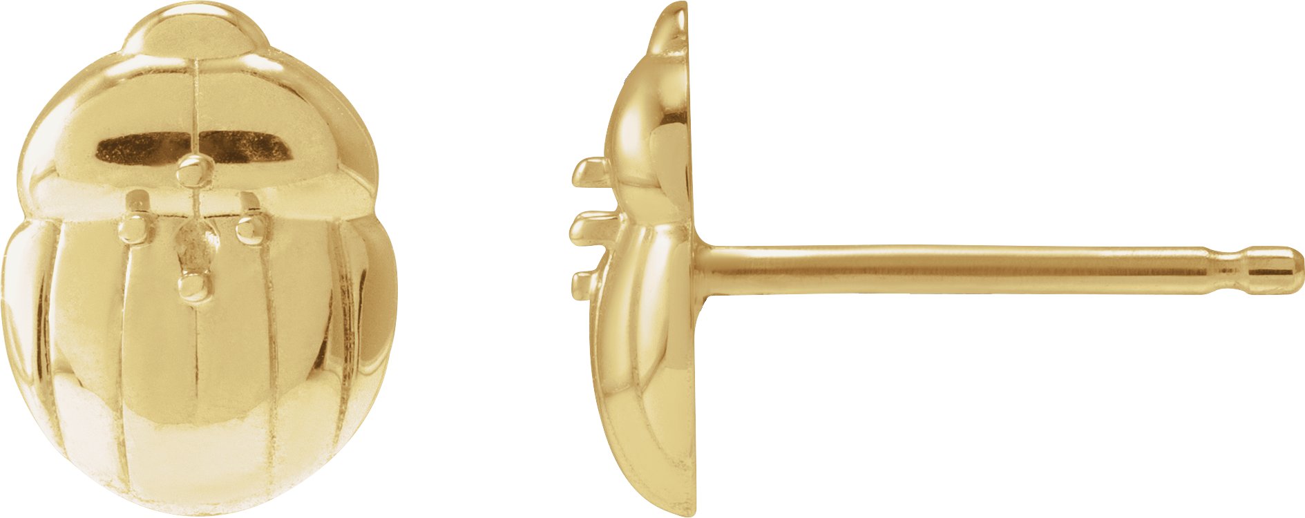 Scarab or Moth Stud Earrings