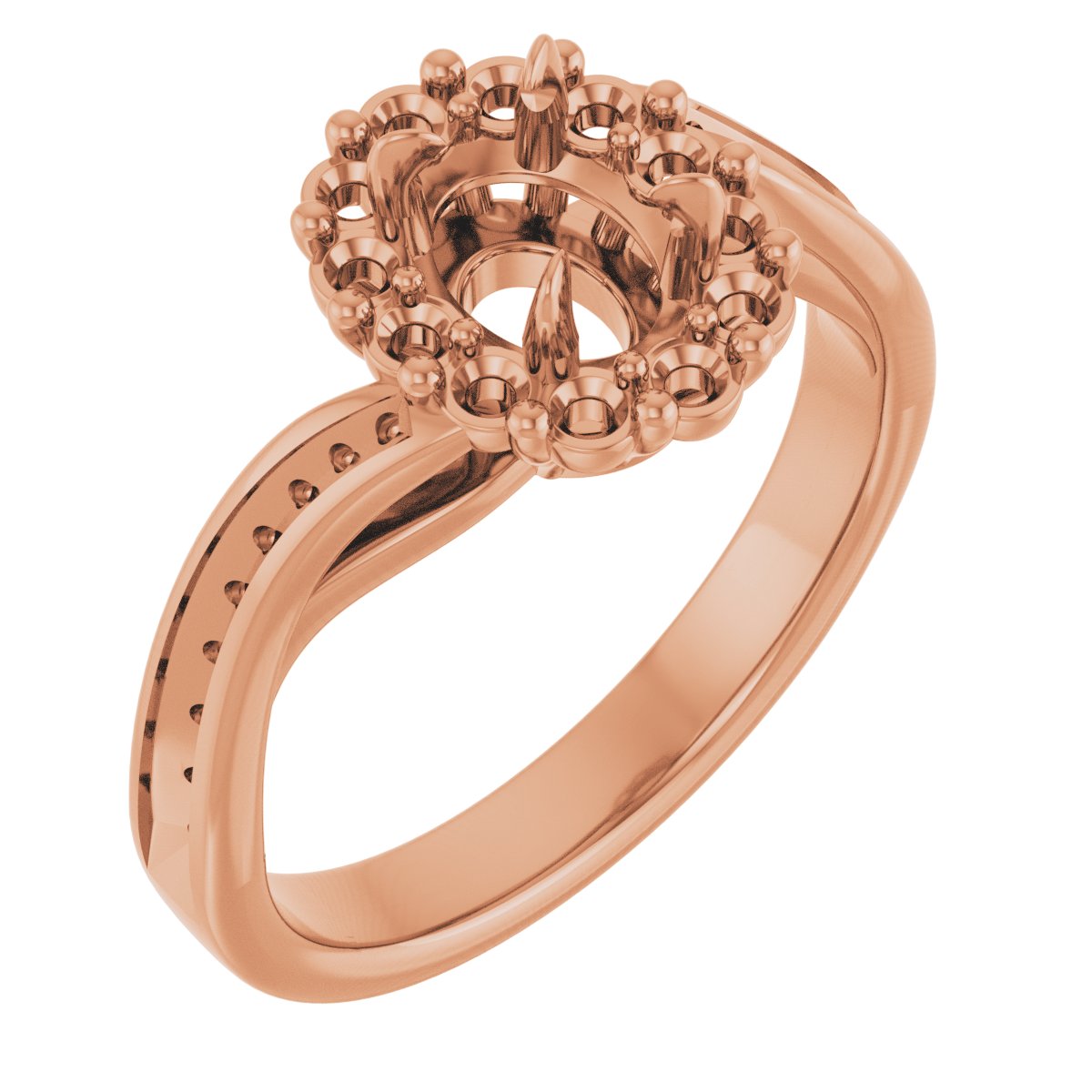 Claw-Prong Halo-Style Engagement Ring or Band