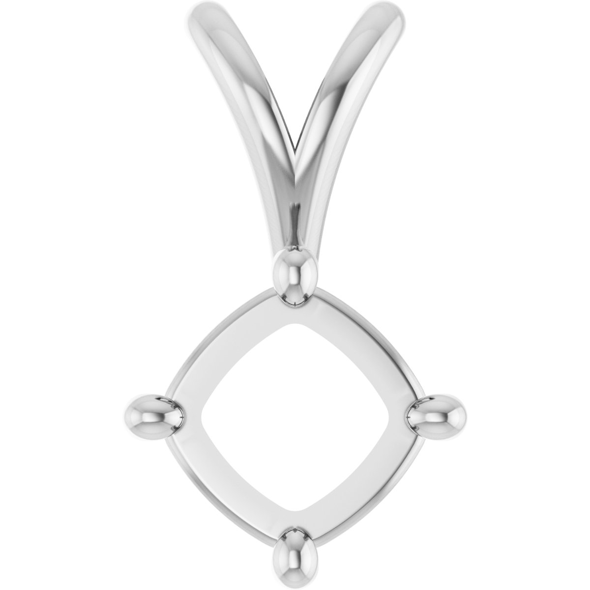 Cushion 4-Prong Pendant