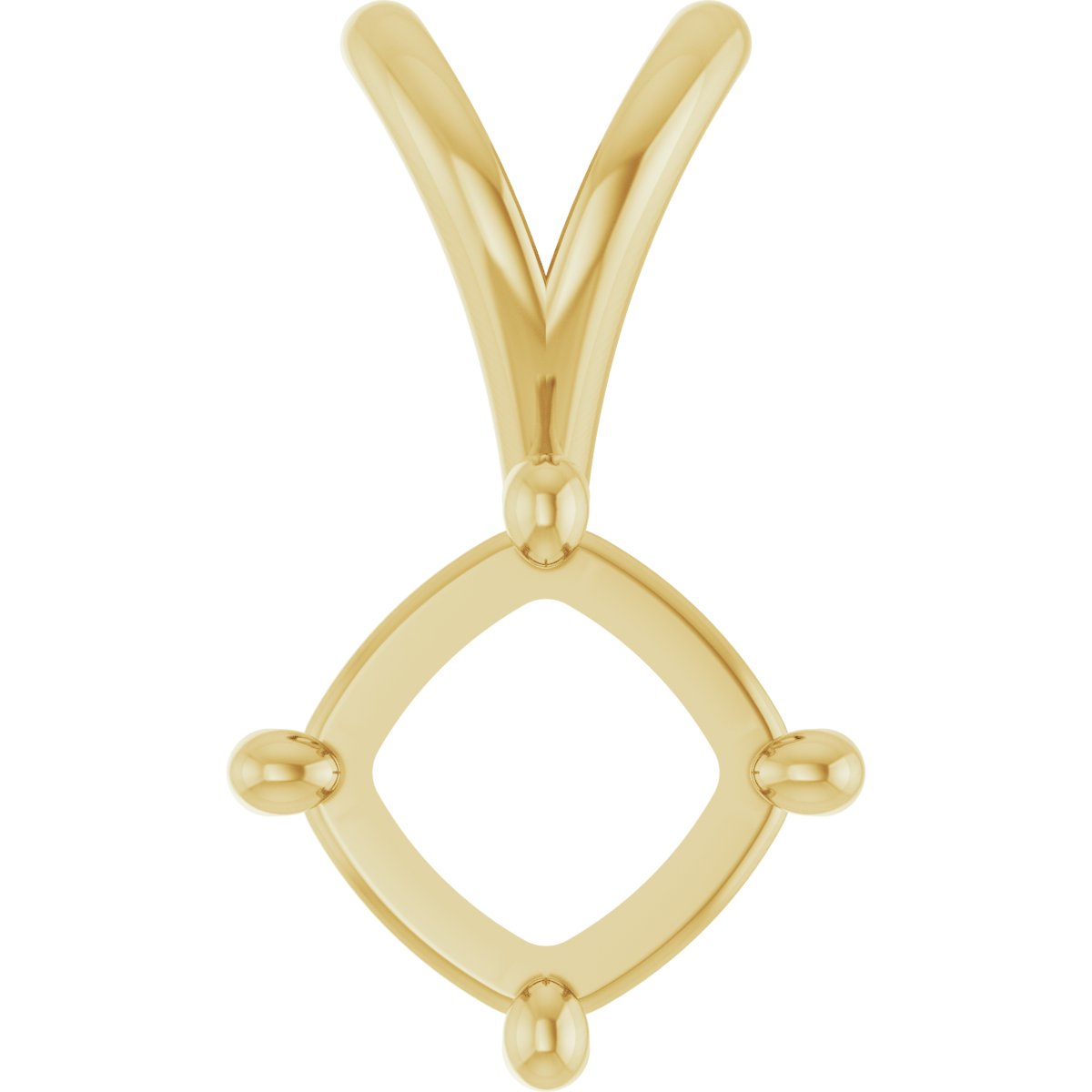 Cushion 4-Prong Pendant