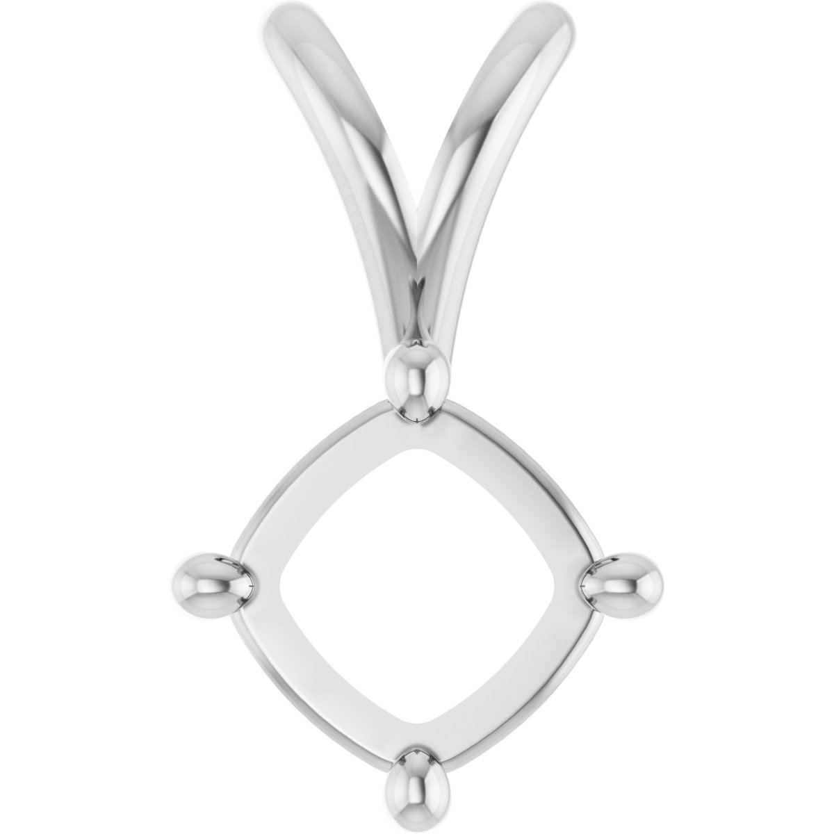 Cushion 4-Prong Pendant