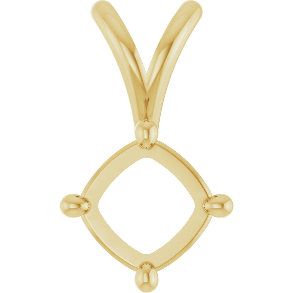 Cushion 4-Prong Pendant