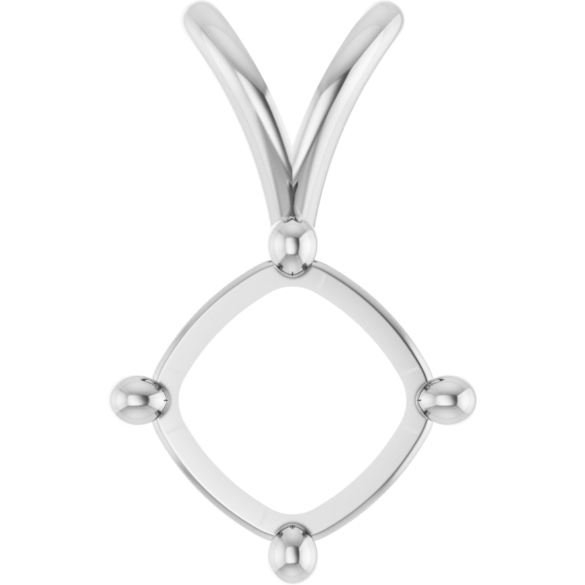 Cushion 4-Prong Pendant