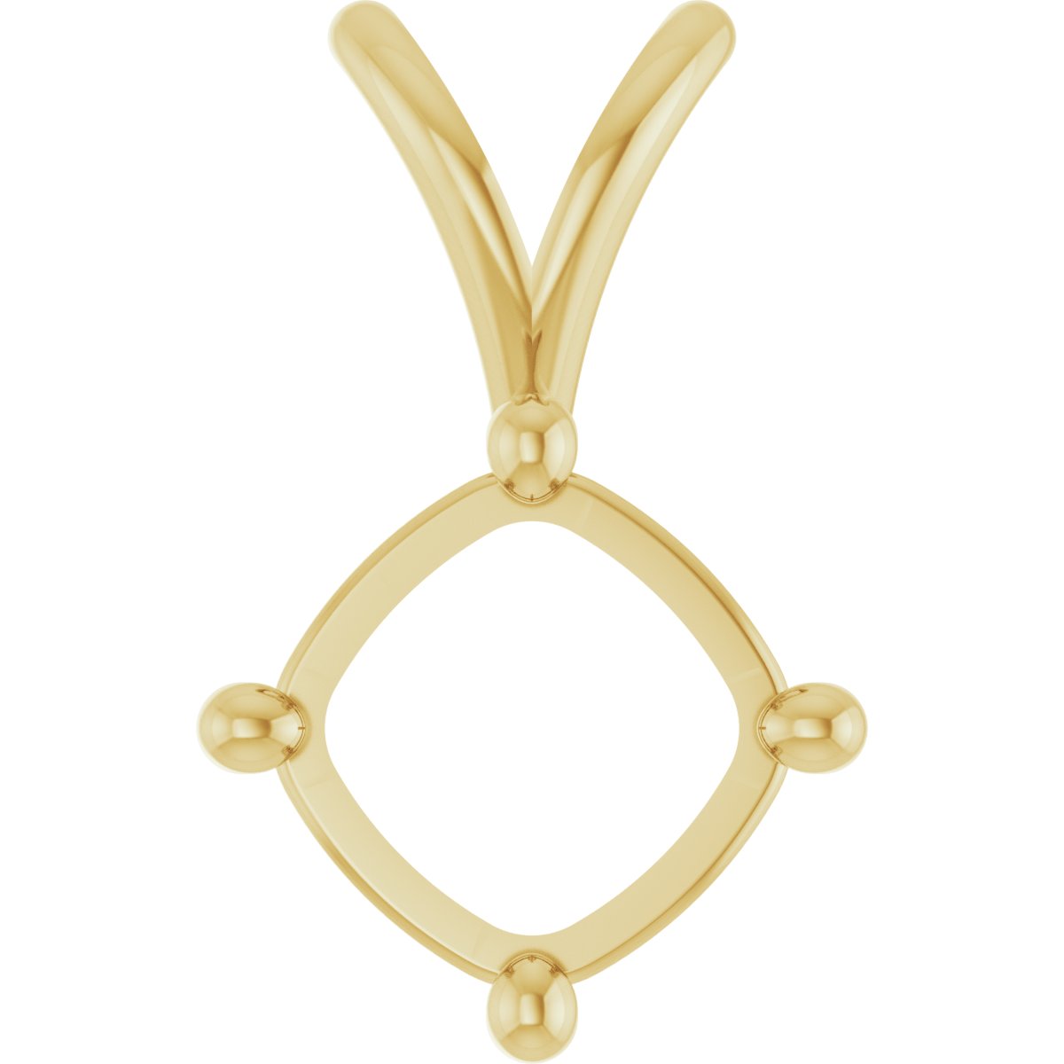 Cushion 4-Prong Pendant