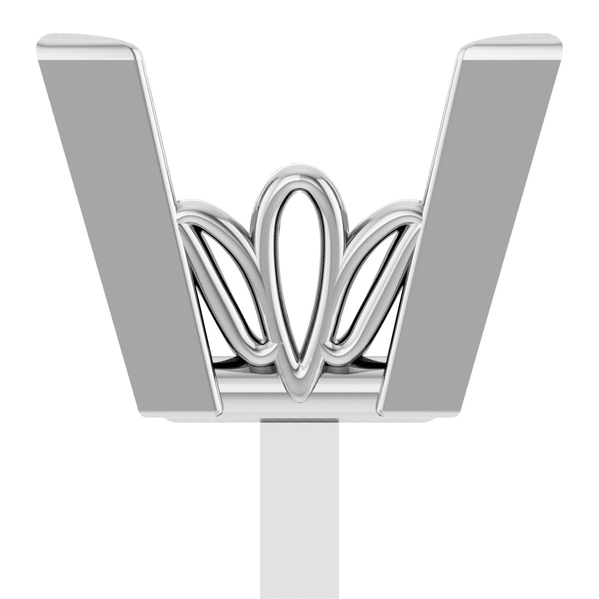 4-Prong Tapered Scroll Peg Setting