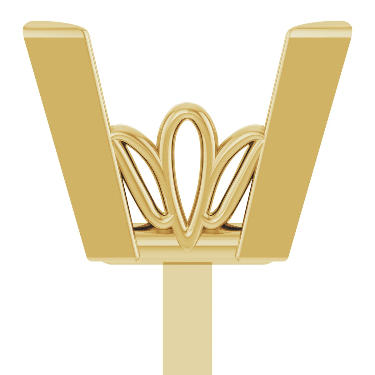 4-Prong Tapered Scroll Peg Setting
