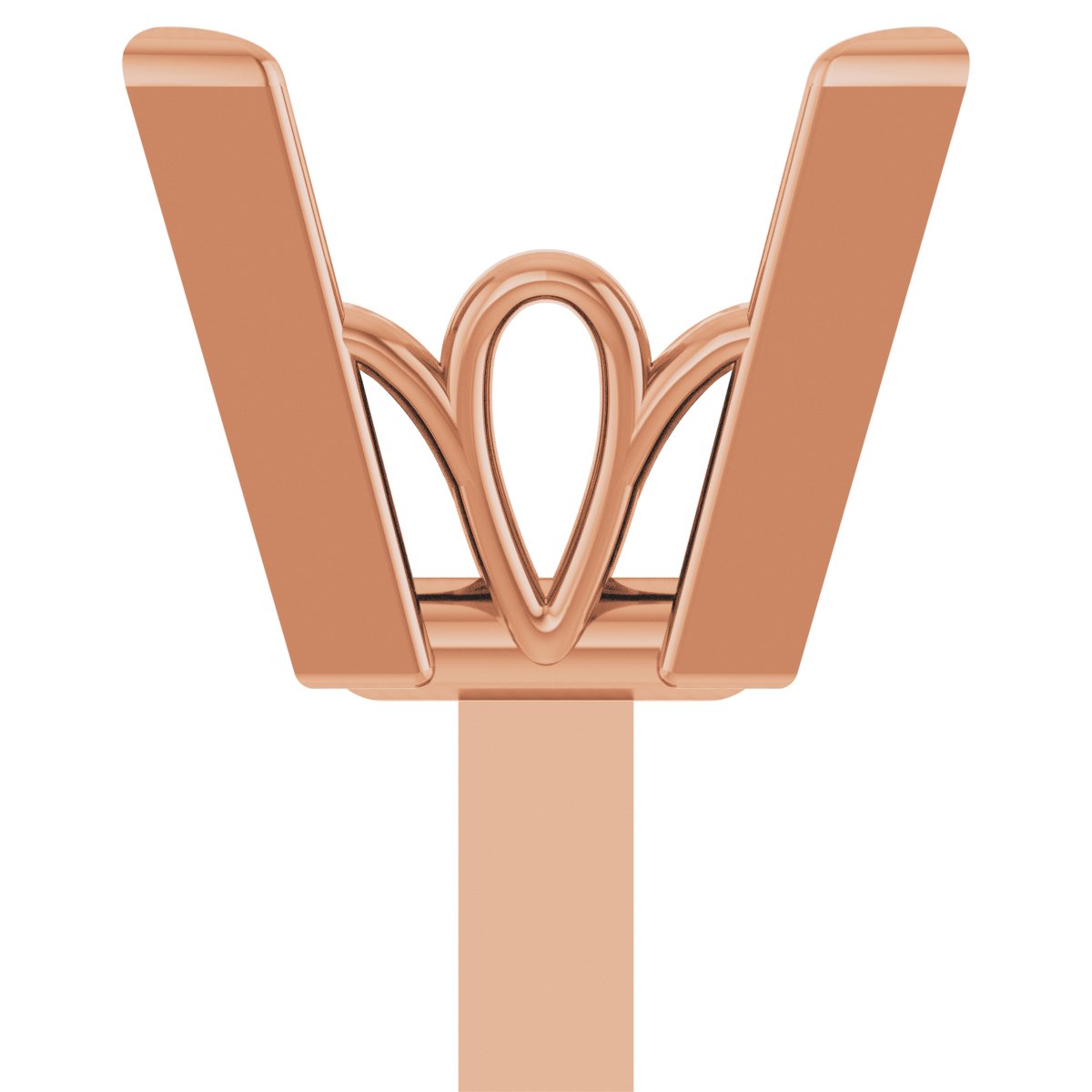 4-Prong Tapered Scroll Peg Setting